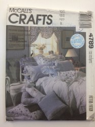 4789  MCCALLS LOVE SEAT & BACK CUSHIONS, PILLOW SHAPES PATTERN